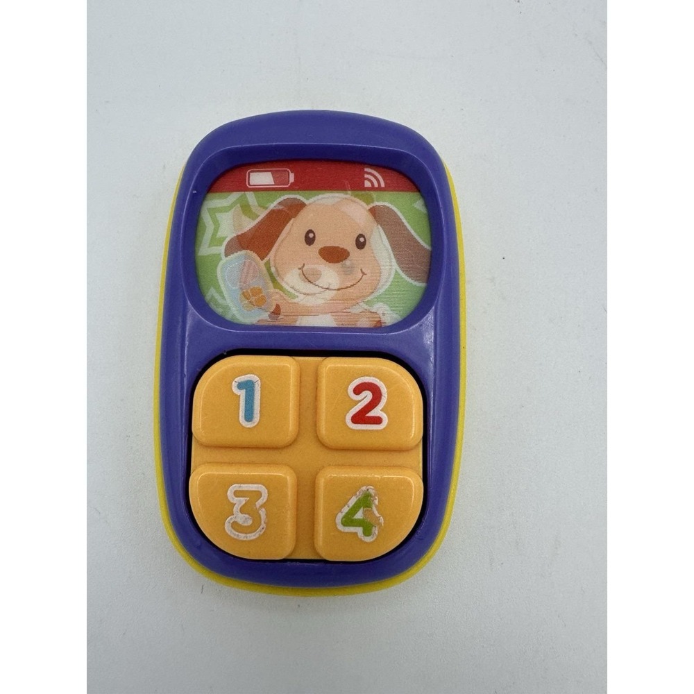 Fisher Price Laugh & Learn Puppy Remote Control Toy Purple Yellow Numbers 1-4